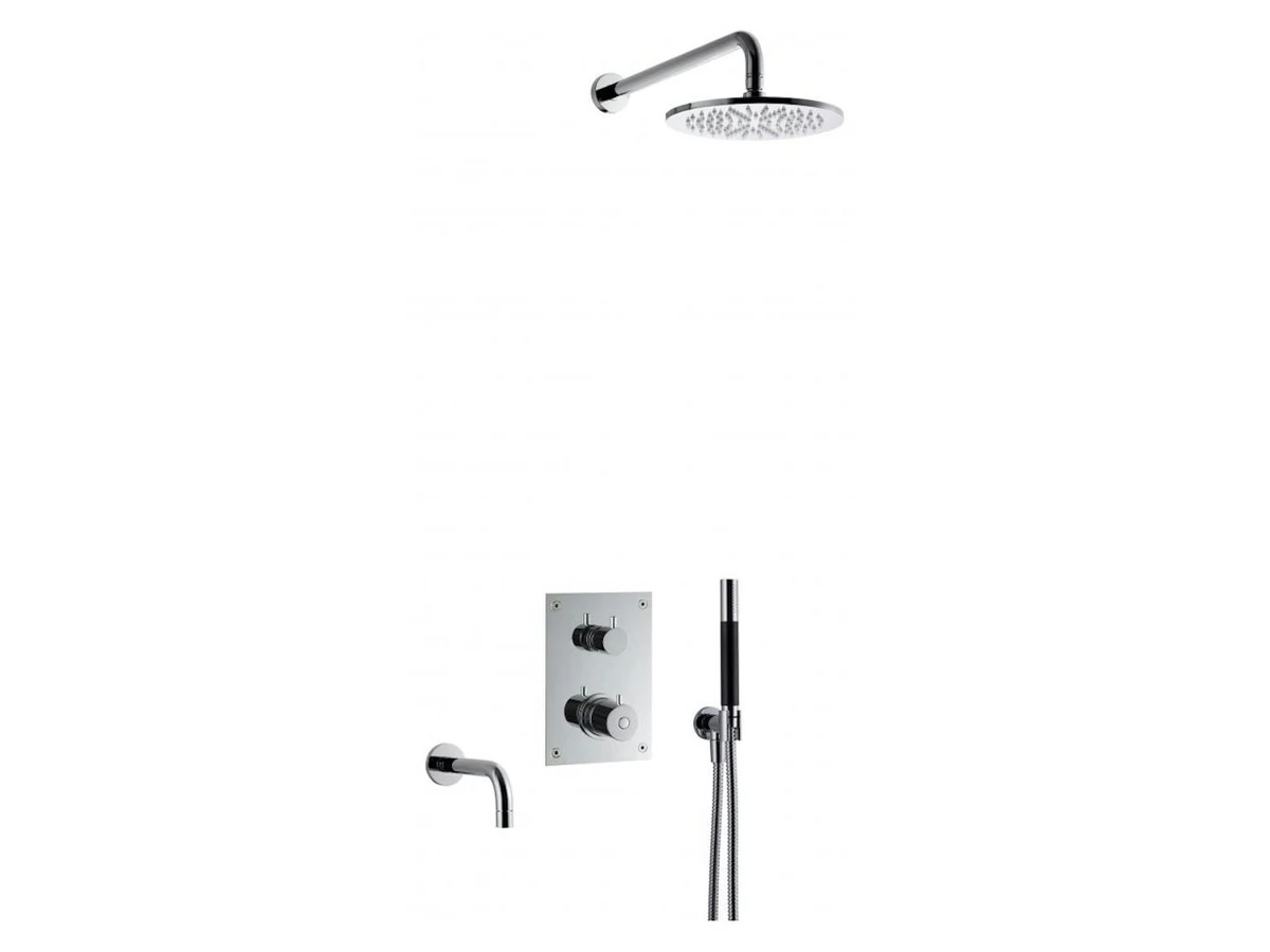 Takduschset Tapwell BOX7368 Classic Edition 2 för Inbyggnad – Krom